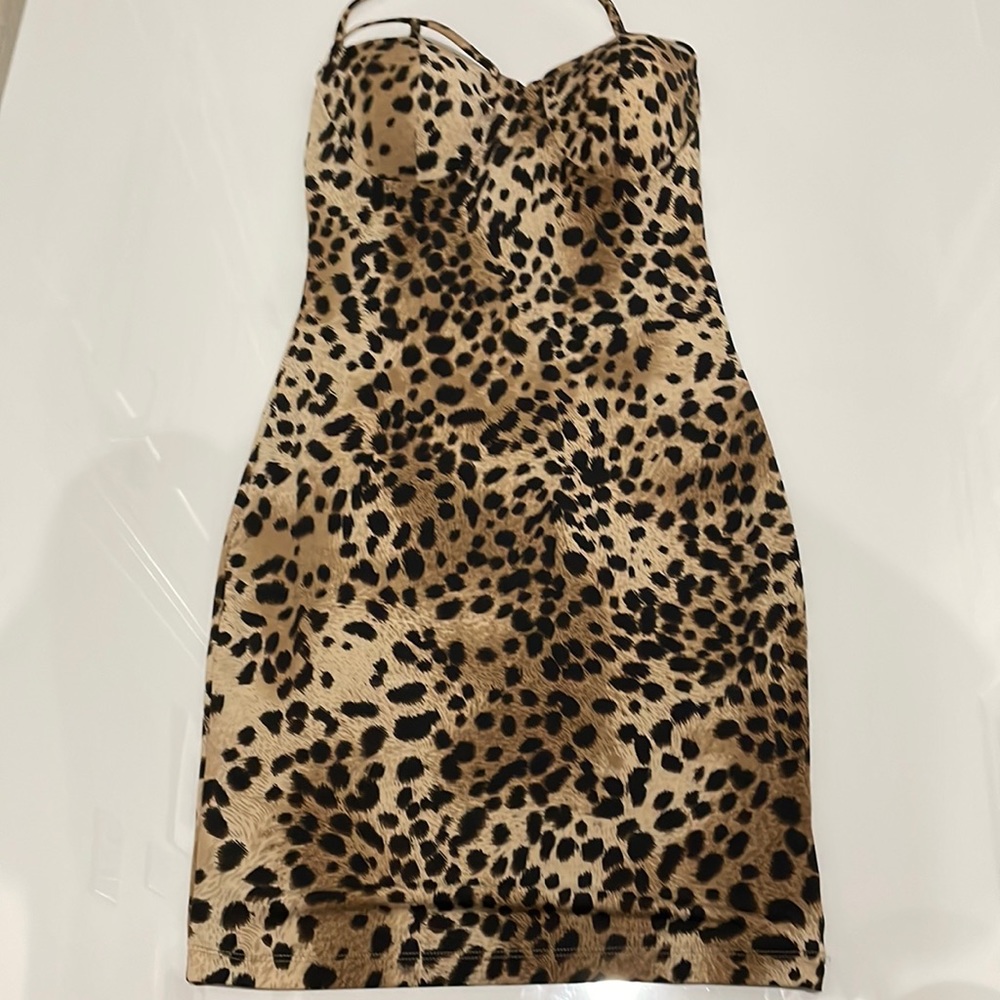 Tiger print mini dress